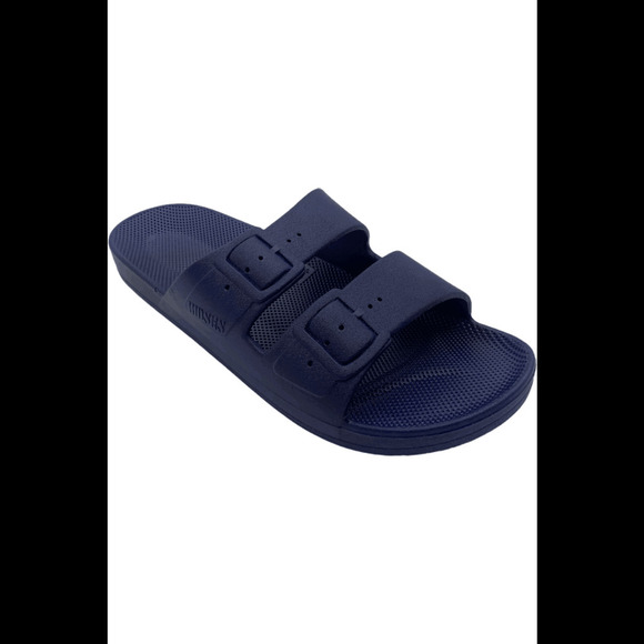 Freedom Moses Slide Sandals The Solids Navy - Medium - Picture 1 of 3